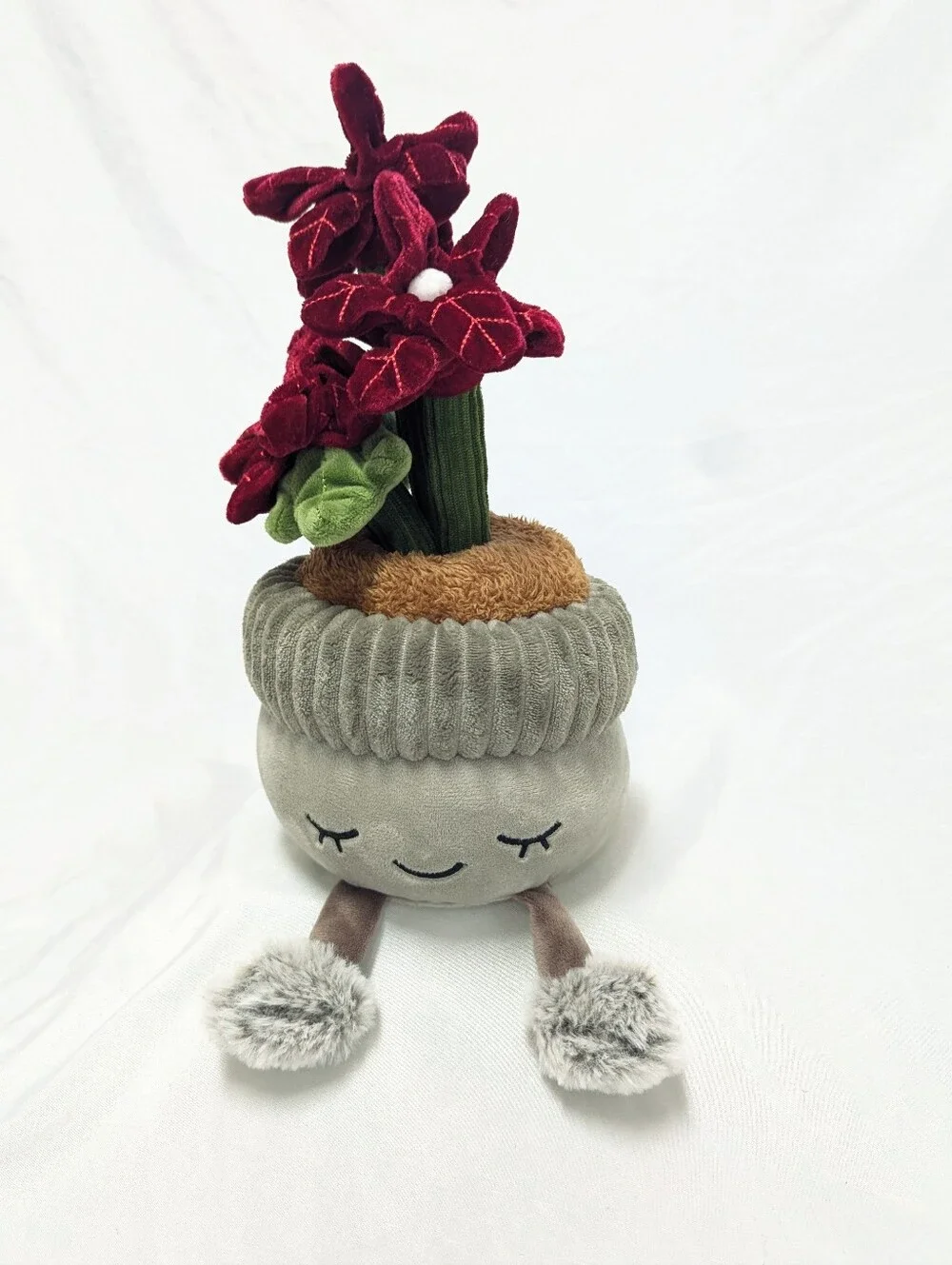 Play Right Hug Me Plush Potted Poinsettia Plant Christmas Anthropomorphic Gift